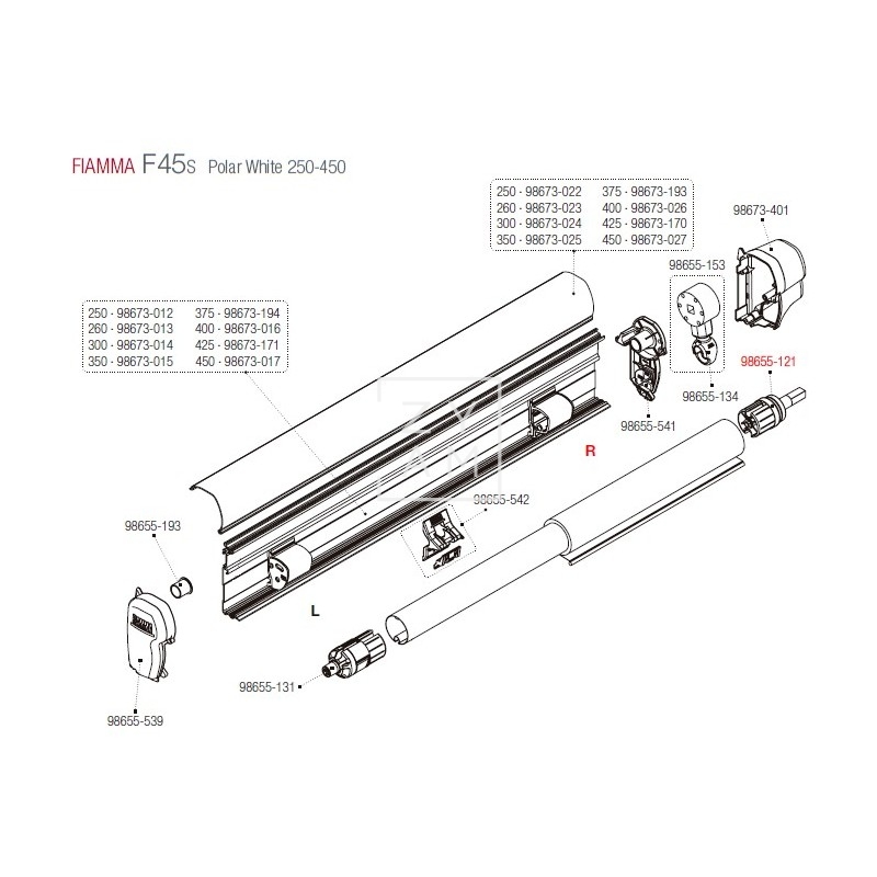 SOPORTE RULO DERECHA F45/F1 48 MM