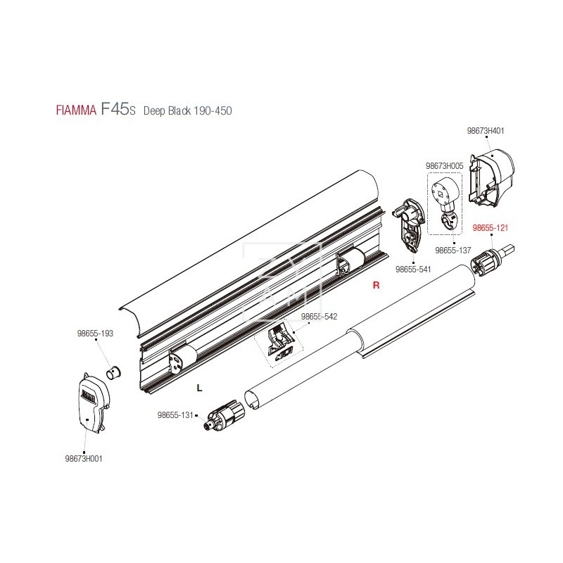 SOPORTE RULO DERECHA F45/F1 48 MM