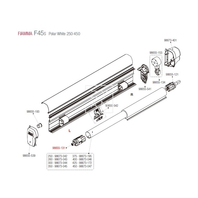 SOPORTE RULO IZQUIERDA F45/F1 48MM