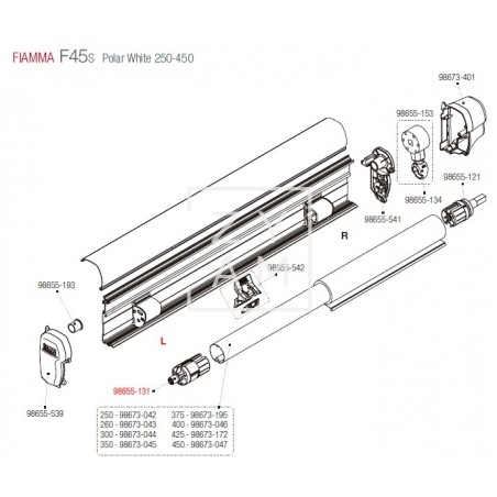 SOPORTE RULO IZQUIERDA F45/F1 48MM