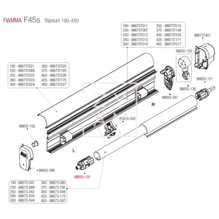 SOPORTE RULO IZQUIERDA F45/F1 48MM