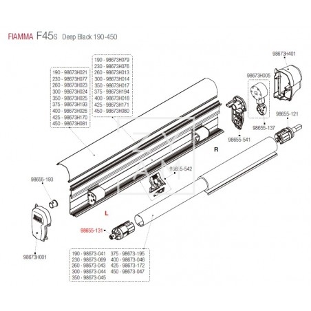 SOPORTE RULO IZQUIERDA F45/F1 48MM