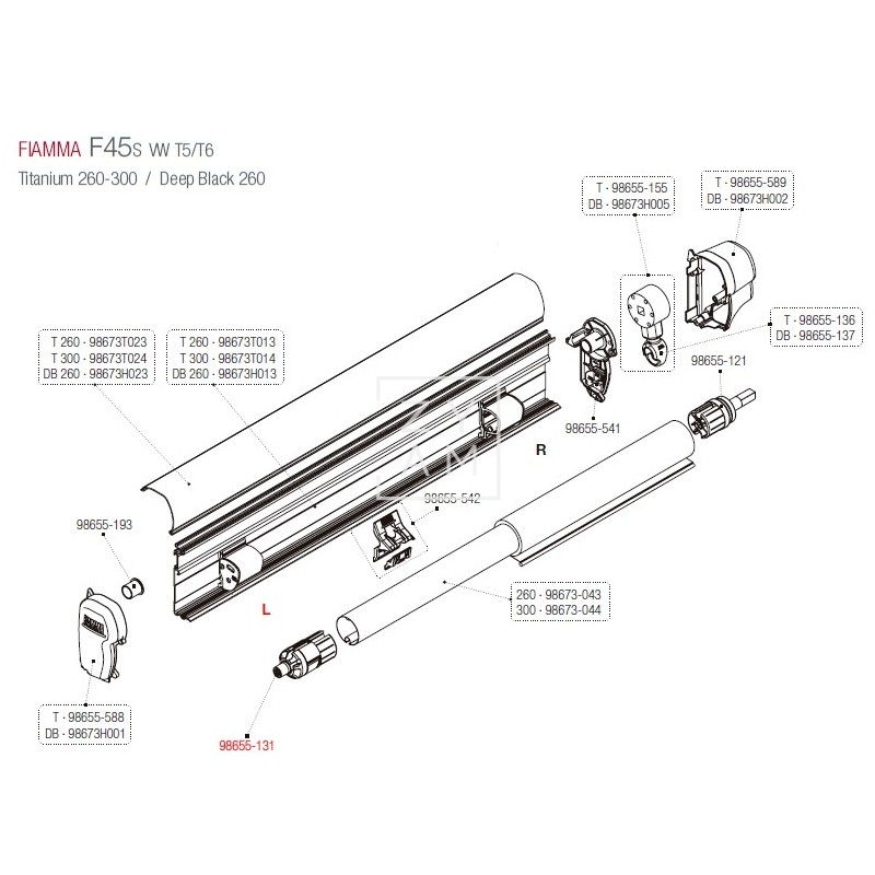 SOPORTE RULO IZQUIERDA F45/F1 48MM