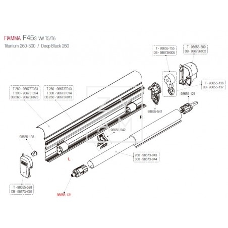 SOPORTE RULO IZQUIERDA F45/F1 48MM