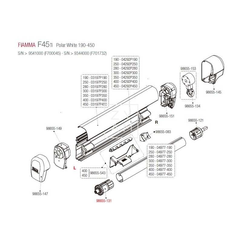 SOPORTE RULO IZQUIERDA F45/F1 48MM