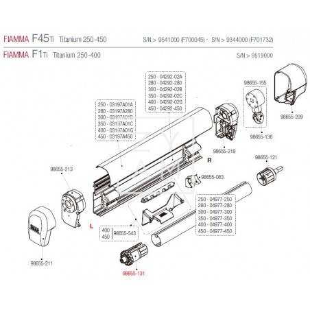 SOPORTE RULO IZQUIERDA F45/F1 48MM