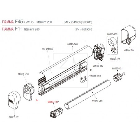 SOPORTE RULO IZQUIERDA F45/F1 48MM