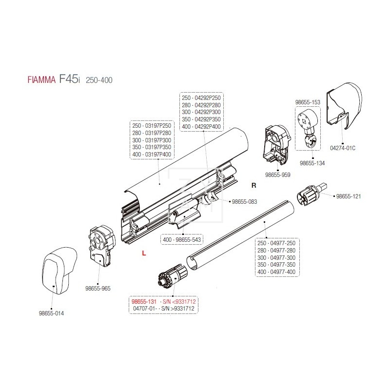 SOPORTE RULO IZQUIERDA F45/F1 48MM