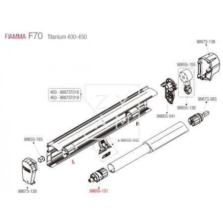 SOPORTE RULO IZQUIERDA F45/F1 48MM