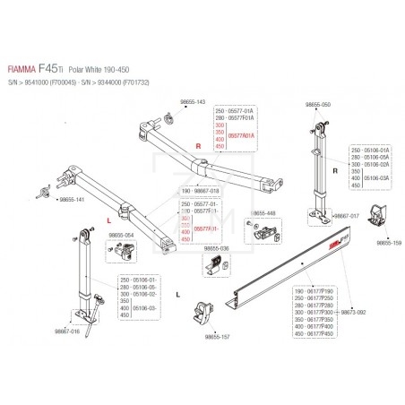 BRAZO F45TI/F45I/F1 300-450