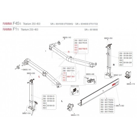 BRAZO F45TI/F45I/F1 300-450