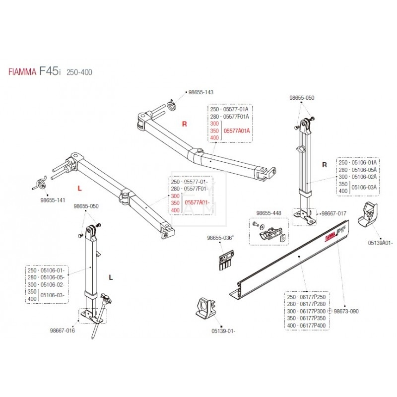 BRAZO F45TI/F45I/F1 300-450