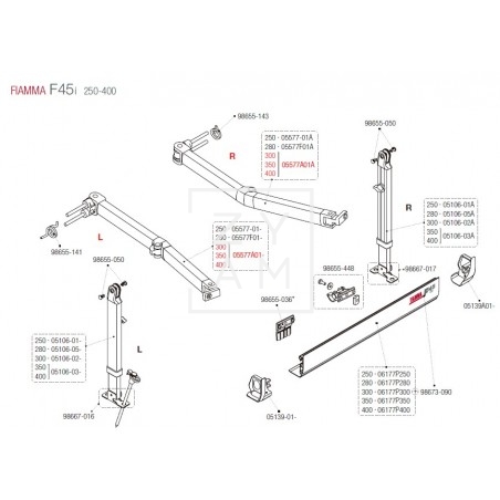 BRAZO F45TI/F45I/F1 300-450