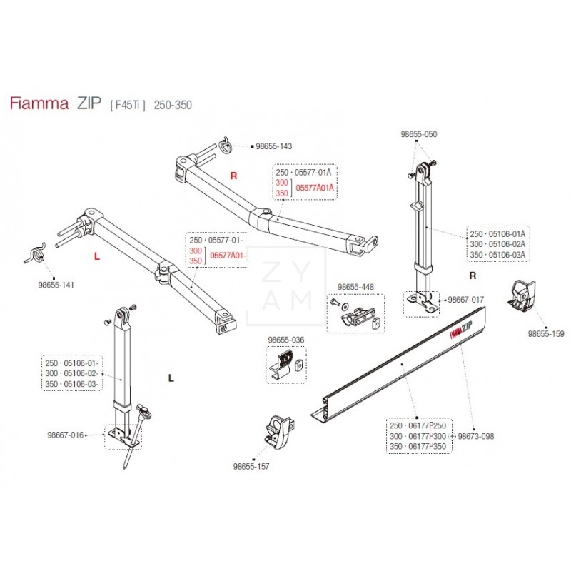 BRAZO F45TI/F45I/F1 300-450