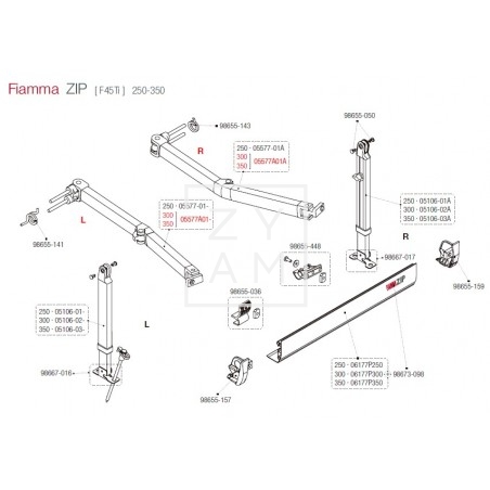 BRAZO F45TI/F45I/F1 300-450