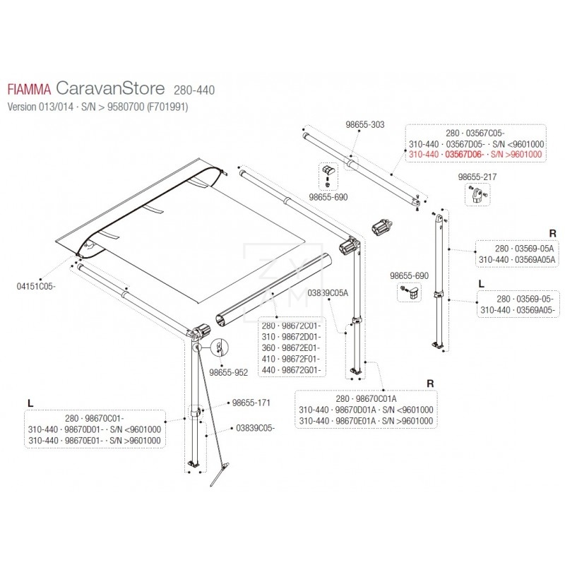 PATA RAFTER CARAVANSTORE 310-550