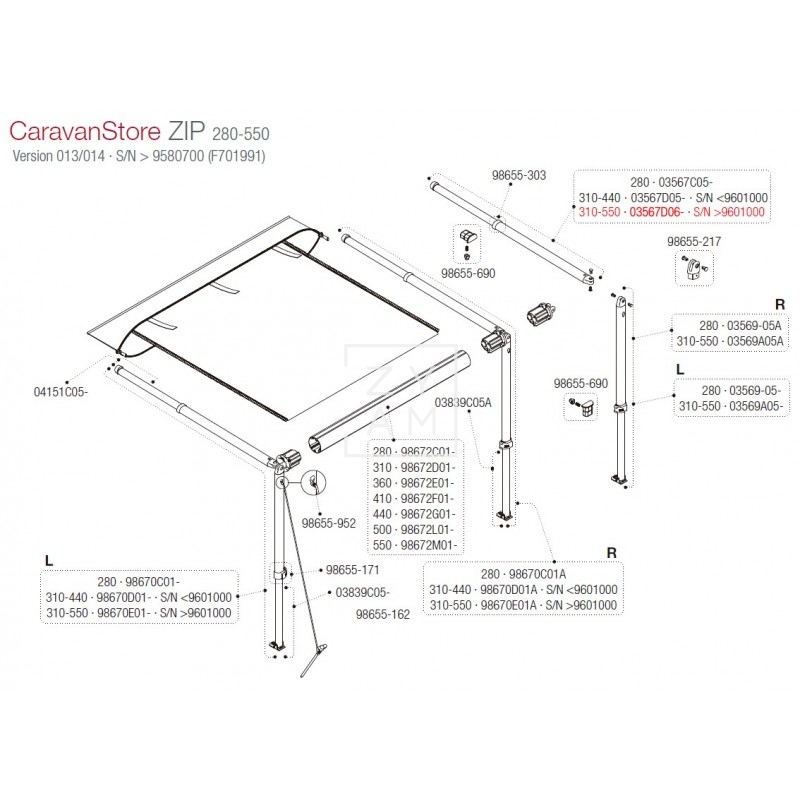 PATA RAFTER CARAVANSTORE 310-550