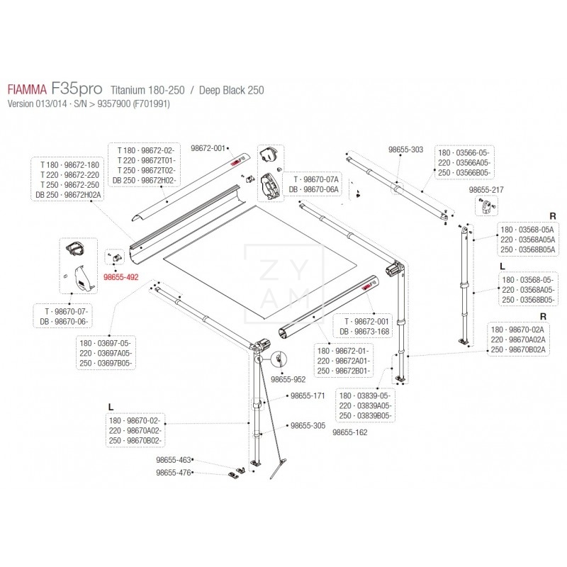 BASE GANCHO PATA/RAFTER F35