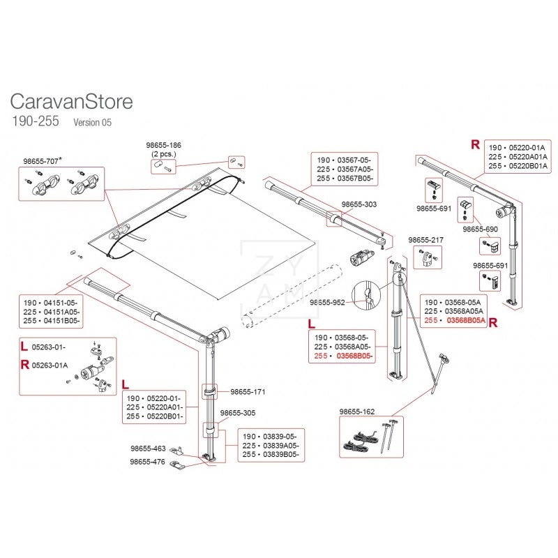 PATA F35/CARAVANSTORE 250-255