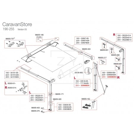 PATA F35/CARAVANSTORE 250-255