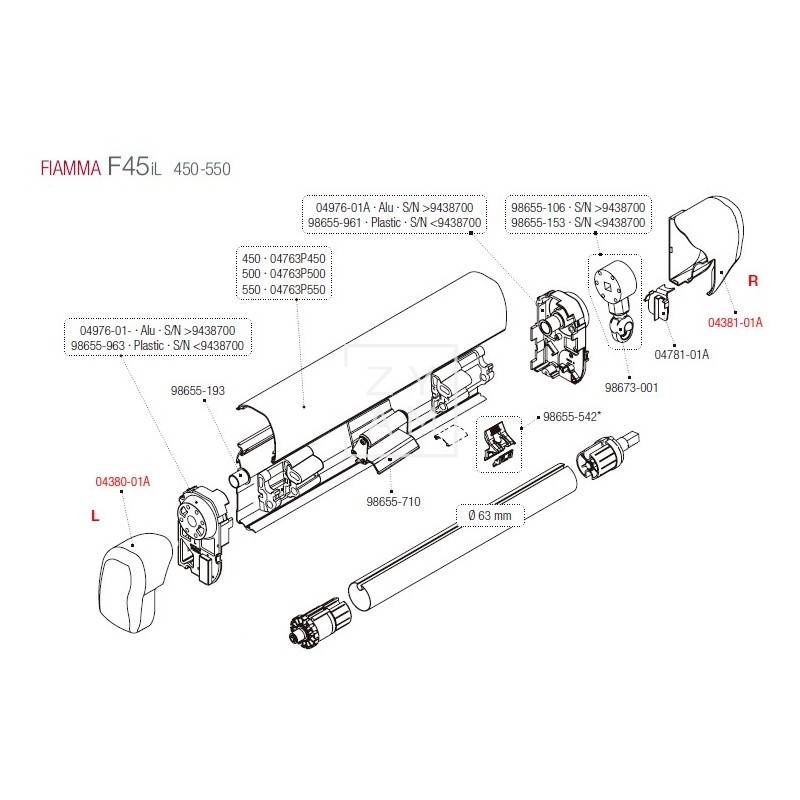 TAPA F45IL 450-550 P.W.