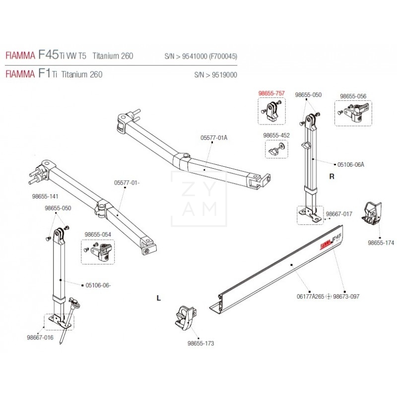 ACOPLE PATA F45/F65/F1