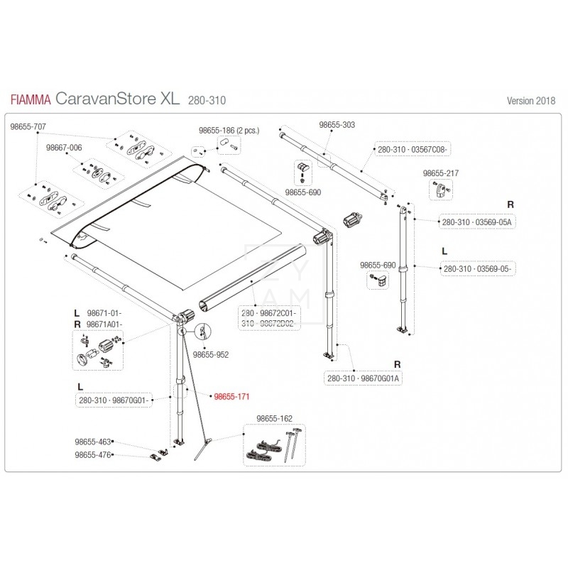 KIT BLOQUEO PATA F35/F45/CARAVANSTORE
