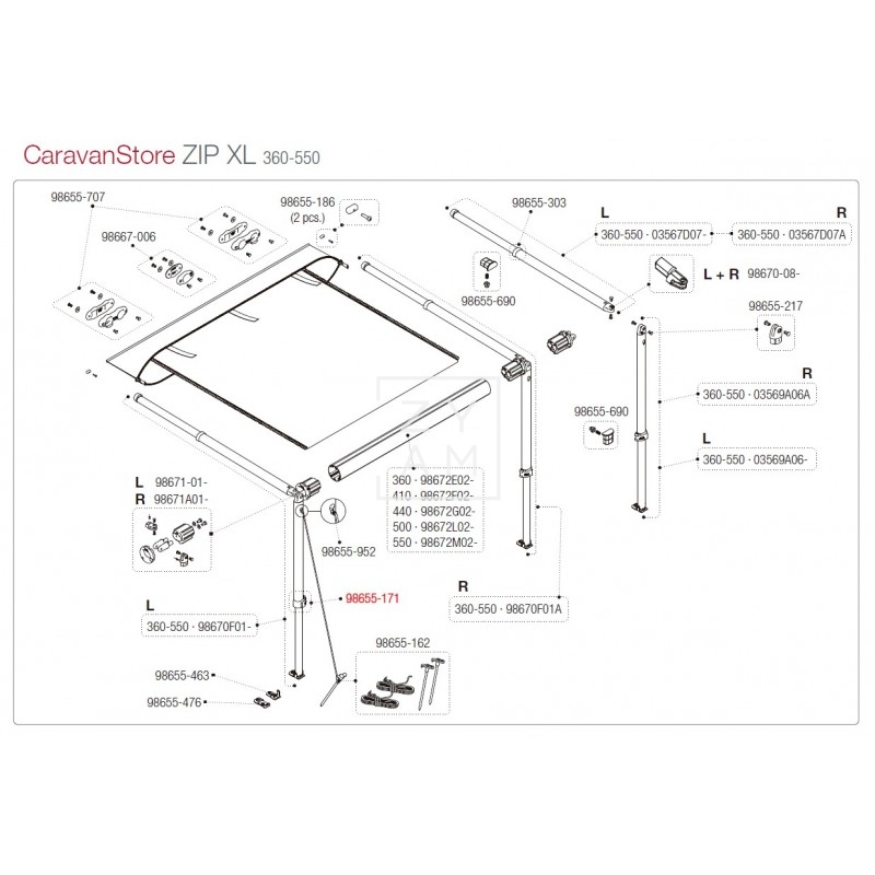 KIT BLOQUEO PATA F35/F45/CARAVANSTORE