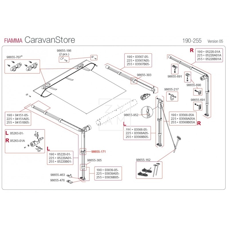 KIT BLOQUEO PATA F35/F45/CARAVANSTORE