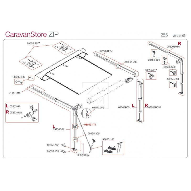 KIT BLOQUEO PATA F35/F45/CARAVANSTORE