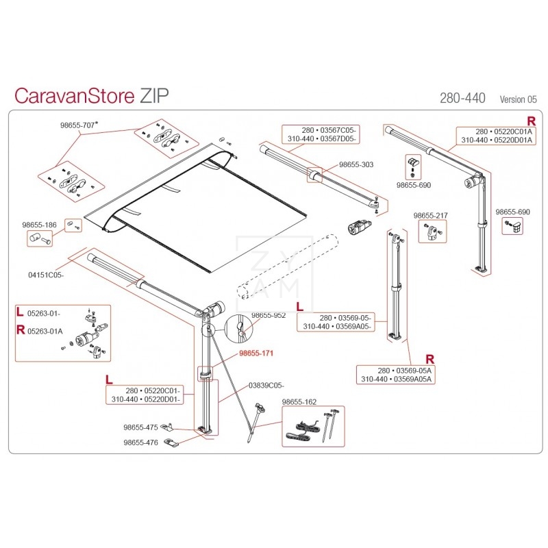 KIT BLOQUEO PATA F35/F45/CARAVANSTORE