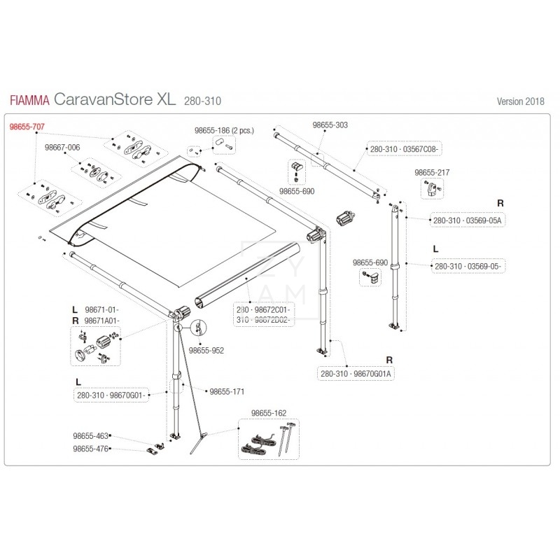 KIT SOPORTE RAFTER CARAVANSTORE