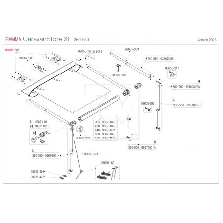 KIT SOPORTE RAFTER CARAVANSTORE