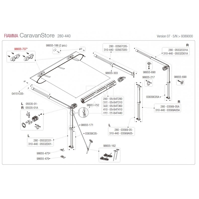 KIT SOPORTE RAFTER CARAVANSTORE