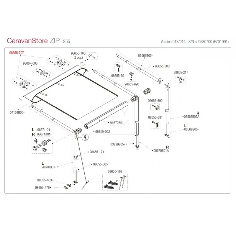 KIT SOPORTE RAFTER CARAVANSTORE