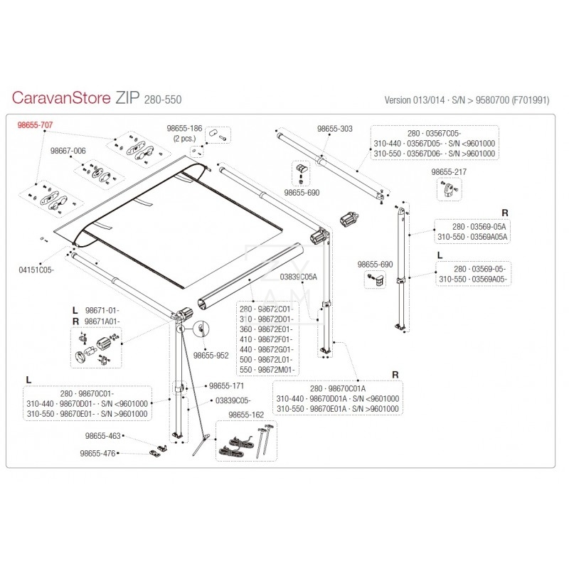 KIT SOPORTE RAFTER CARAVANSTORE
