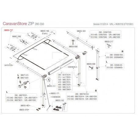 KIT SOPORTE RAFTER CARAVANSTORE