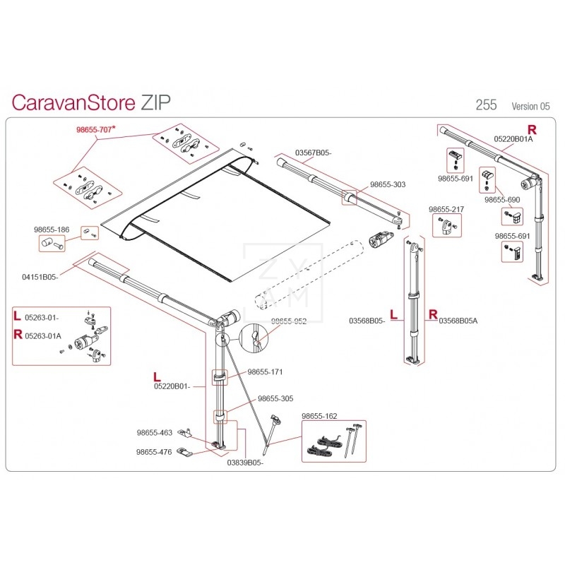 KIT SOPORTE RAFTER CARAVANSTORE