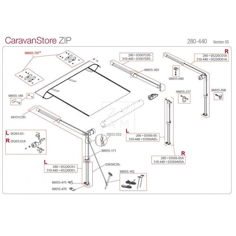 KIT SOPORTE RAFTER CARAVANSTORE