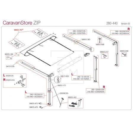 KIT SOPORTE RAFTER CARAVANSTORE