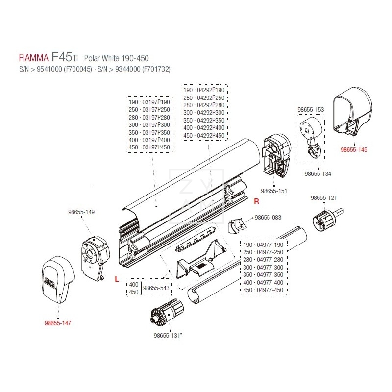 TAPA F45TI 190-450 P.W.