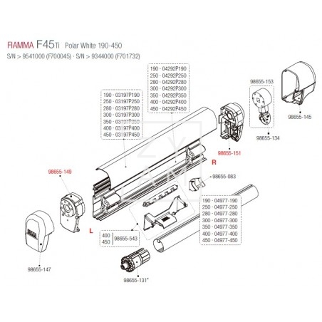 LATERAL F45TI 190-450 P.W.