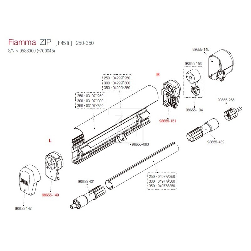 LATERAL F45TI 190-450 P.W.