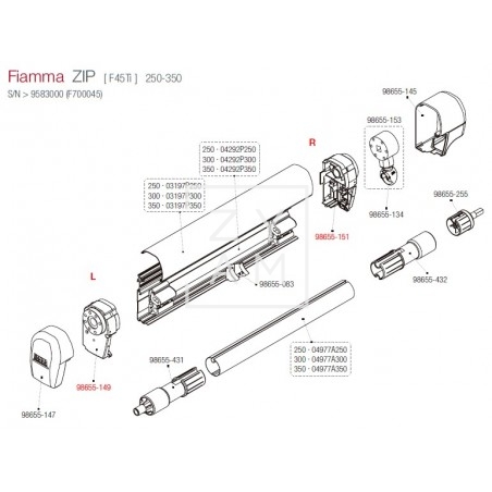 LATERAL F45TI 190-450 P.W.