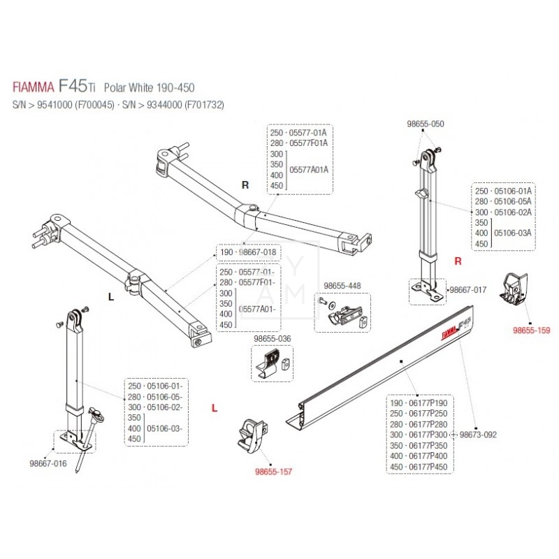 TAPA FRONTAL F45TI 190-450 P.W.