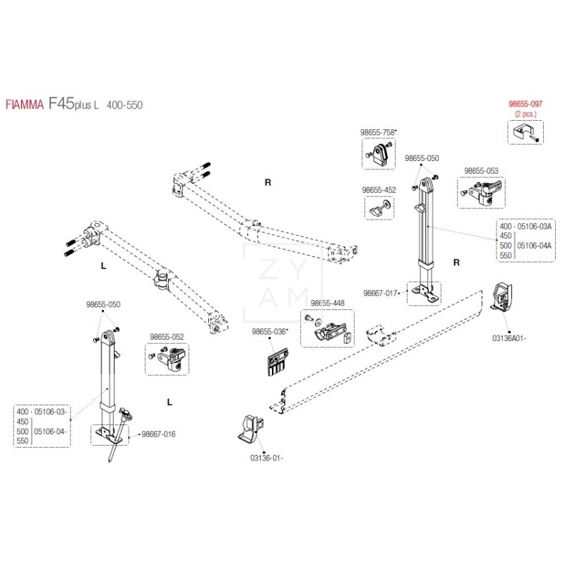 SOPORTE PARED RAFTER F45PLUS