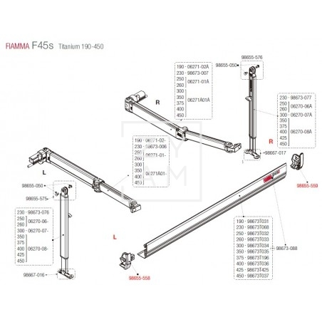 TAPA FRONTAL F45S TITANIUM