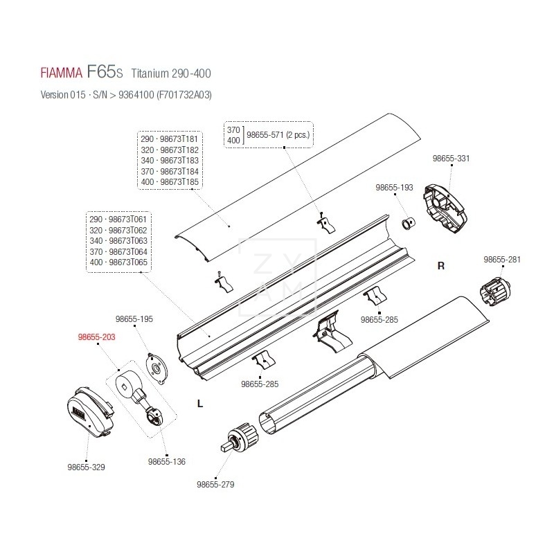 MOLINETE+OJAL F65S TITANIUM