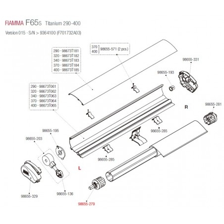 SOPORTE RULO F65S 60MM IZQUIERDA