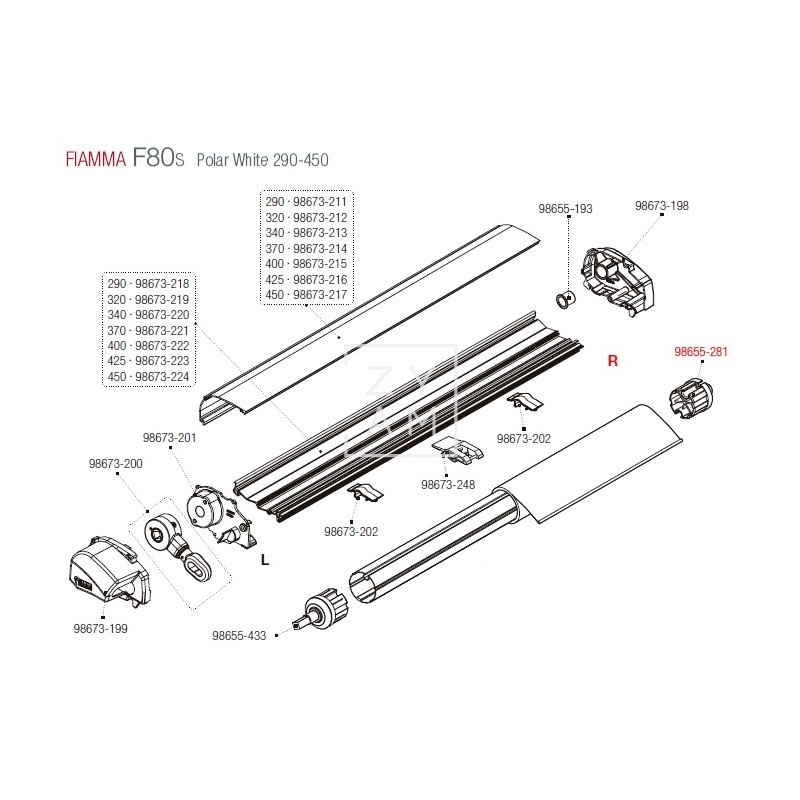 SOPORTE RULO F65S/F80S 60MM DERECHA